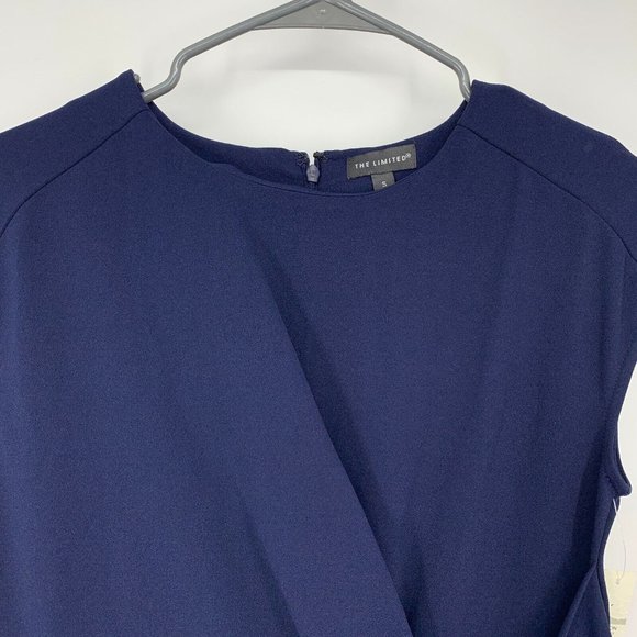 The Limited Jumpsuit Navy Blue Sleeveless Wide Leg Crop NWT - Picture 2 of 7